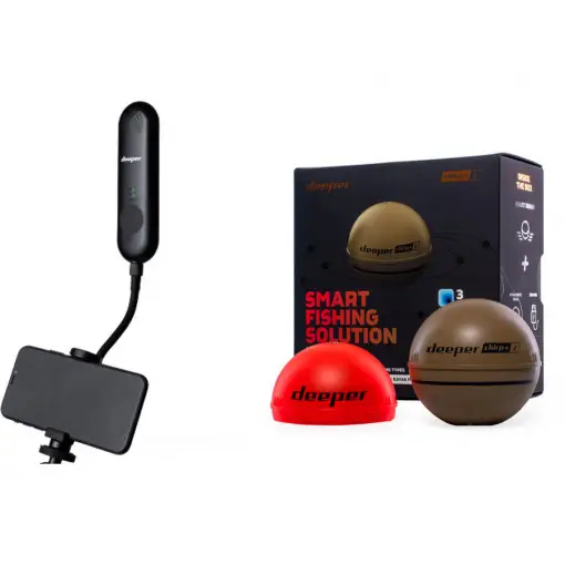 Set Sonar Deeper Chirp+ 2.0 + Range Extender + Phone Holder Super ofertă