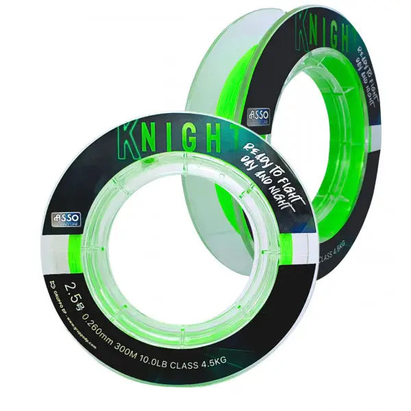 Disponibil imediat Asso Knight 300m 0.285mm 5.4kg Fluorescent Chartreuse