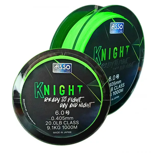 Cumpărături sigure Fir Asso Knight 1200m 0.31mm 6.30kg Fluorescent Chartreuse
