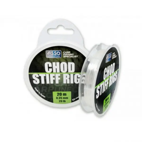 Asso Chod Stiff Rigs 20m 0.30mm 6.8kg Clear Ofertă
