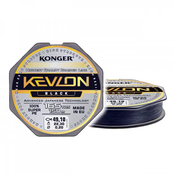 Doar azi Fir Textil Konger Kevlon X4 0.18mm 17.3kg 150m Black