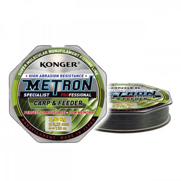 Livrare gratuită Fir Konger Metron Specialist ProCarp and Feeder 0.22mm 6.7kg 150m Verde Camou