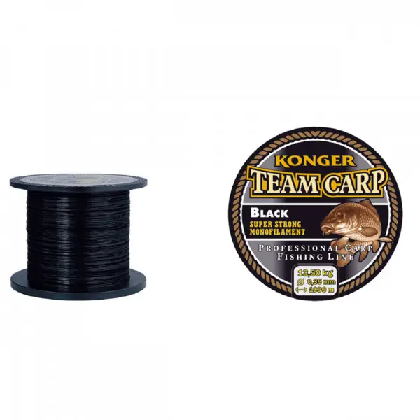 Popular Fir Konger Team Carp 0.25mm 8kg 1000m Black