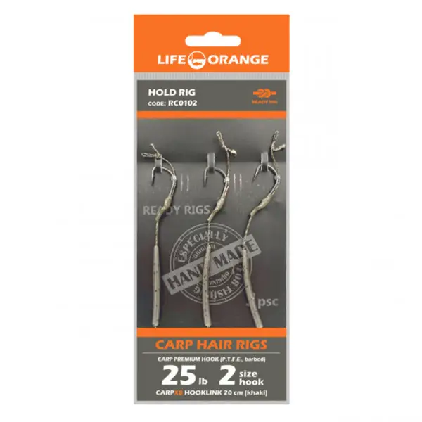 Chilipir Rig Crap Orange Series 1 No.2 25Lb Crap Hair Rigs