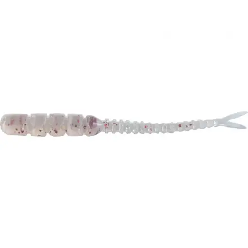 Grub Mustad Aji Micro Bachi UV, 5cm, Clear Red Glitter, 12buc/plic Lichidare de stoc