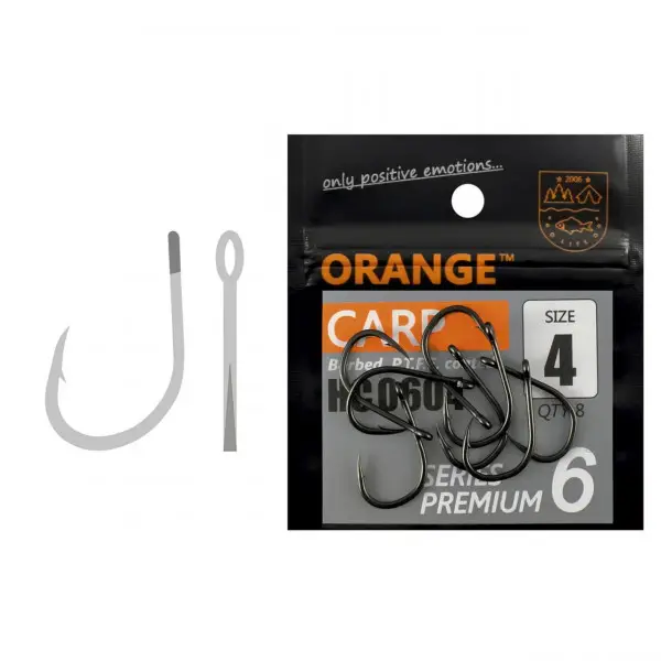 Cel mai bun preț Carlig Orange no.6 Carp PTFE Coated Series Premium 6 8buc