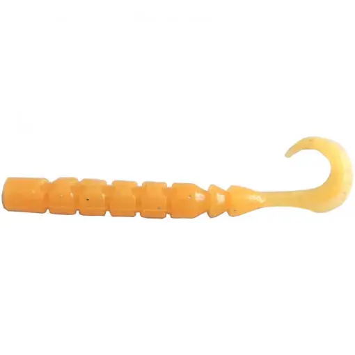 Grub Mustad Aji Finesse Micro, 6.3cm, Orange Luminous, 12buc/plic Super ofertă