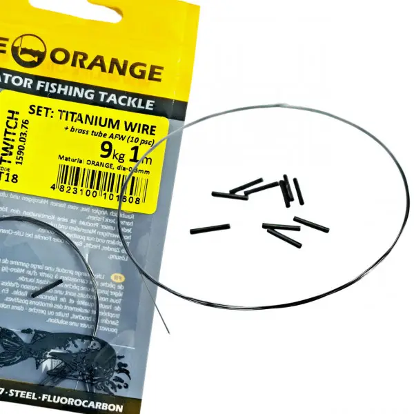 Preț mic Set Sarma Titan Orange 9kg 1m 0.30mm cu Brass Tube 10buc
