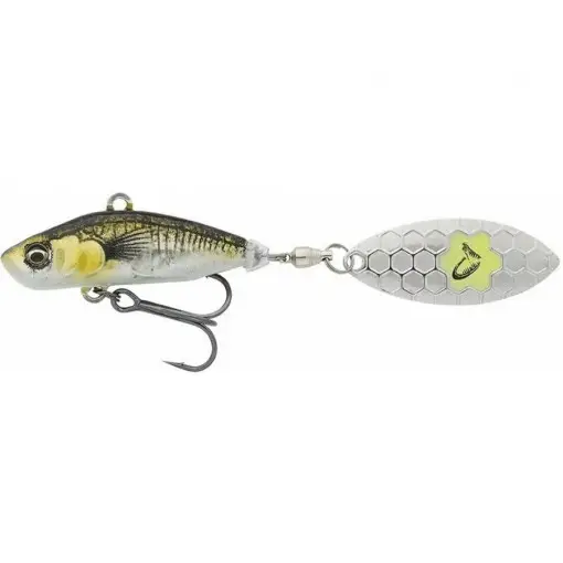 Spinnertail Savage Gear 3D Sticklebait Tail Spin, Sinking, 7.3cm, 13g, Green Silver Ayu Cel mai bun preț