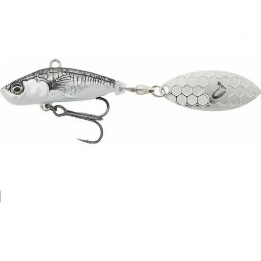 Spinnertail Savage Gear 3D Sticklebait, Sinking, 8cm, 18g, Black Silver Livrare expres