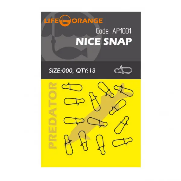 Nu rata Agrafa Orange No.0 Nice Snap 13buc