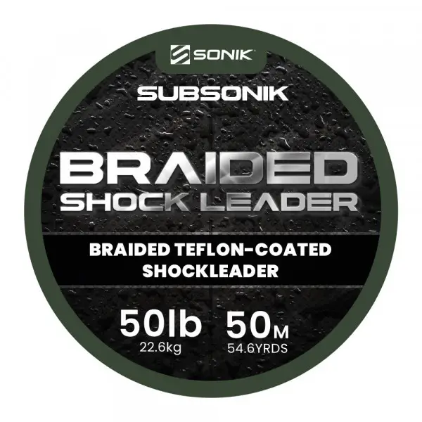 Fir Textil Sonik Braided Shock Leader 22.6kg 50 Lb 50m Discount