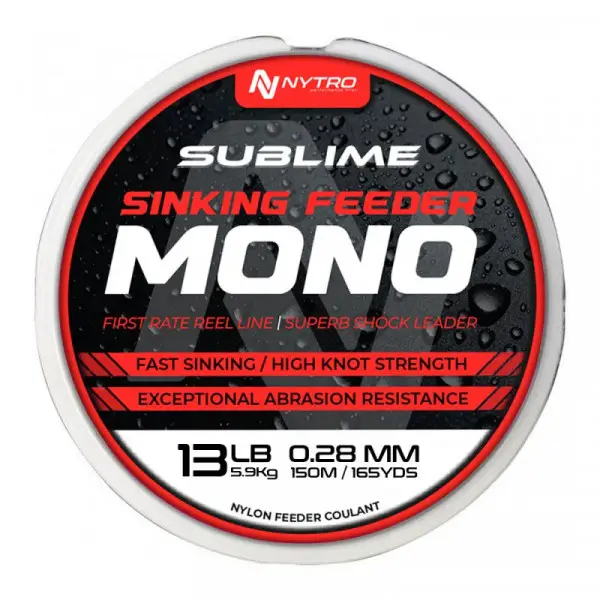 Fir Monofilament Nytro 150m Sublime Sinking Feeder Maro Ofertă specială