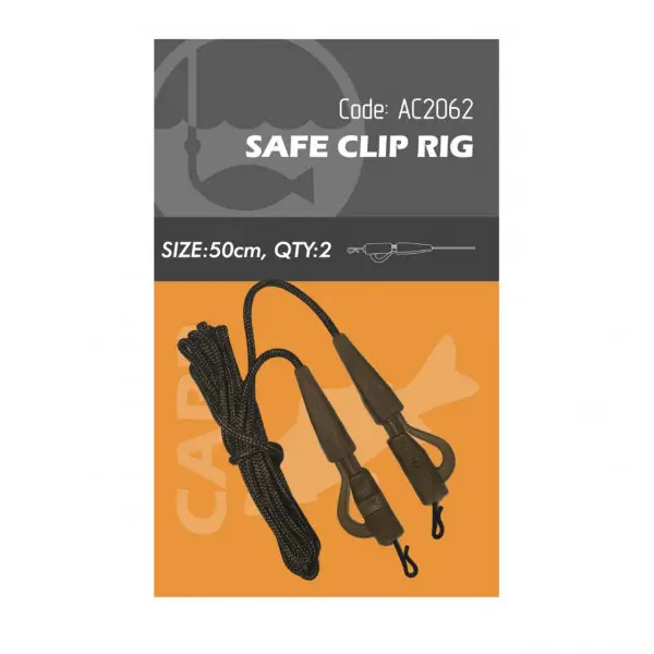 Montura Orange Safe Clip Rig 50cm 20kg 2buc Cel mai vândut