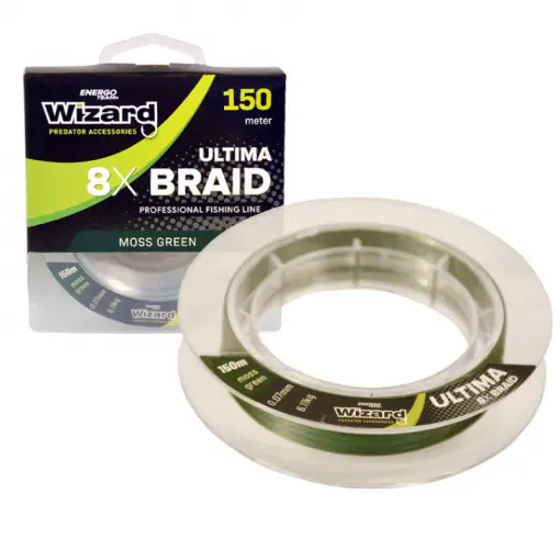 Retur ușor Fir Textil EnergoTeam Wizard Ultima 8X Braid, Moss Green, 300m