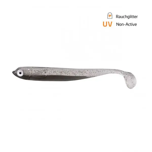 Popular Shad Zeck ZANDER Gummi 12cm Rauchglitter 3buc