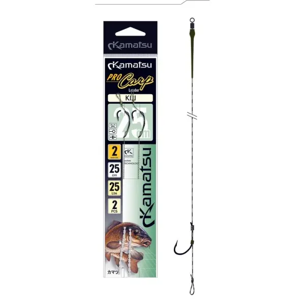 Ofertă Rig Crap Kamatsu Pro Carp Kiji No.1 25cm 25lbs 2buc/plic