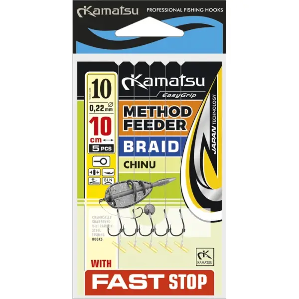Rig Method Feeder Fast Stop Kamatsu Chinu Fir Textil 10cm 5buc Preț promoțional
