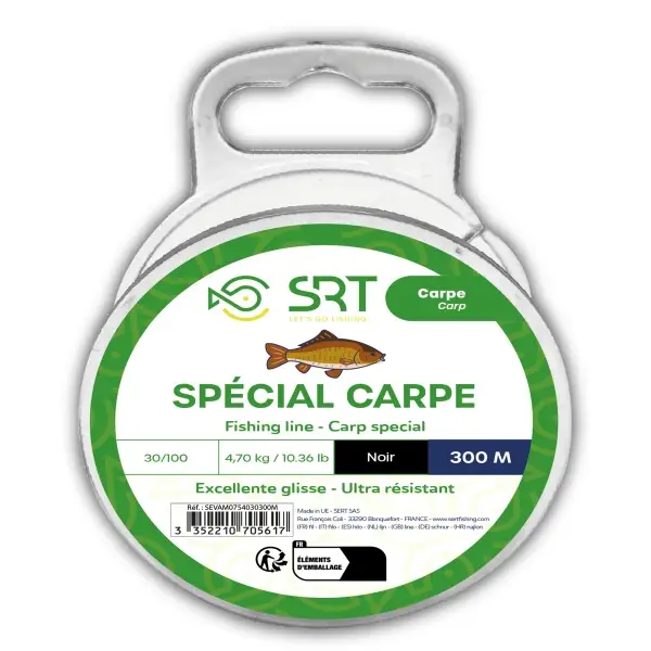Fir Monofilament SRT 300m Special Crap Negru Cel mai vândut