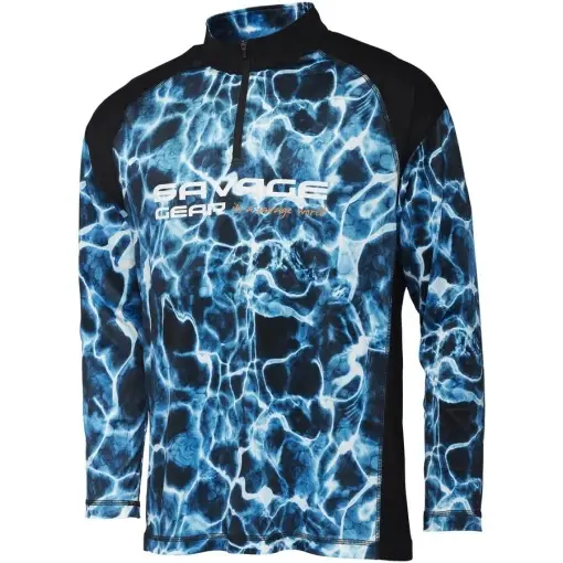 Premium Bluza Savage Gear Marine UV Long Sleeve Tee Sea Blue