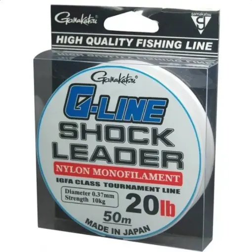 Fir Monofilament Gamakatsu G-Line Shock Leader, Translucid, 50m Preț redus