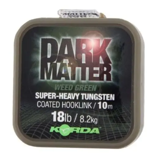 Fir Textil Cu Camasa Korda Dark Matter Super-Heavy Tungsten Coated Hooklink Weed Green, 10m Reducere de preț