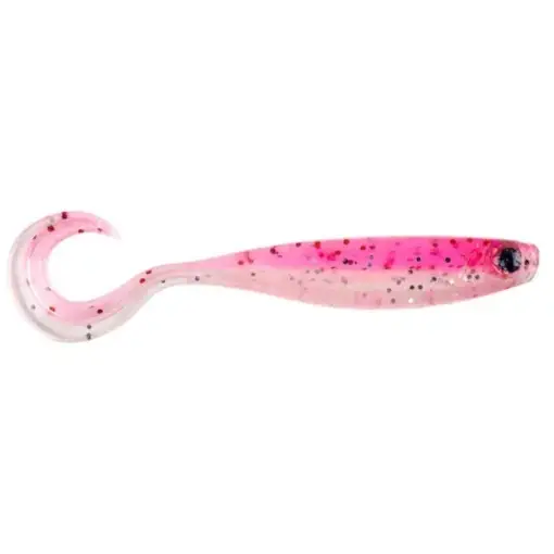 Retur gratuit Shad Mustad Mezashi Curly Tail Minnow, Pink Sardine, 9cm, 6buc