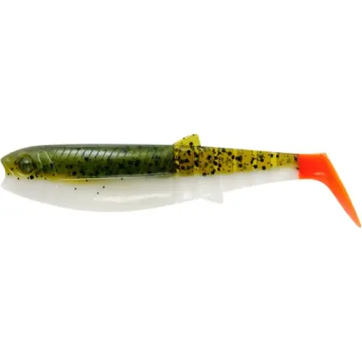 Shad Savage Gear Cannibal Shad, Olive Hot Orange, 10cm, 9g, 5buc Livrare gratuită