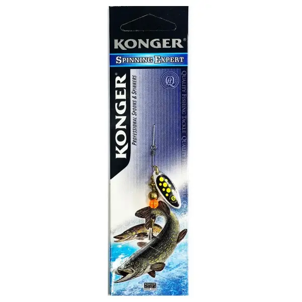 Lingura Rotativa Konger Chimera No.0 2.5gr S43 Black Yellow Calitate înaltă