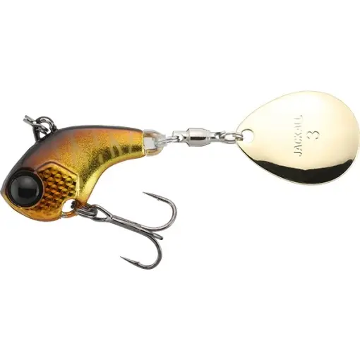 Spinnertail Jackall Deracoup Spinner, Silver Powder Gold&Black, 7g Livrare gratuită