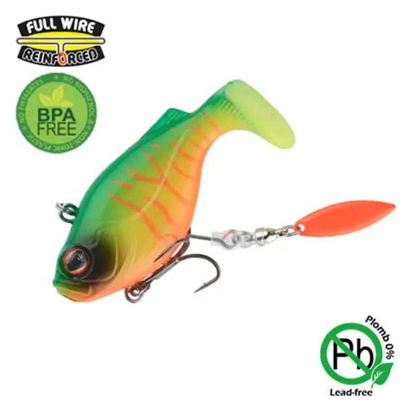 Preț promoțional Swimbait Sakura Tribbble 67mm 35.5gr 219 Fluo Tiger