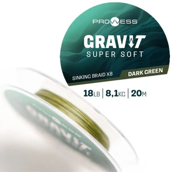 Multifilament Prowess Gravi-T X8 20m Super Soft Sinking Braid Comandă acum