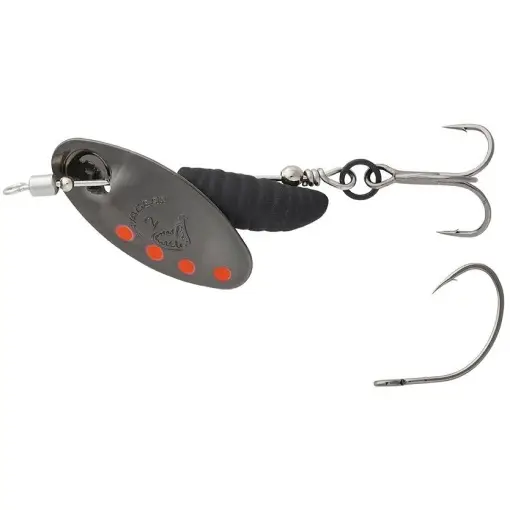 Reducere specială Lingurita Rotativa Savage Gear Spinner Grub Sinking Nr.0, Black Red Black, 2.2g