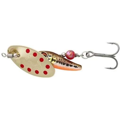 Lingurita Rotativa Savage Gear Spinner Sticklebait Sinking Nr.4, Minnow Gold Red, 9.1g Expediere rapidă