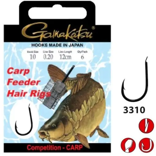 Carlige Legate Gamakatsu Carp Hair 3310B Livrare expres