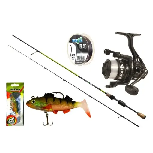 Set Pescuit la Spinning Wizard Fine UL Spin, Lanseta 1.93m, 1.5-5g Calitate înaltă