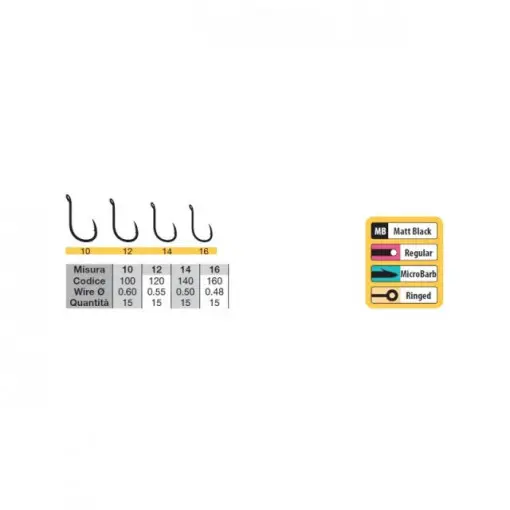 Carlige Trabucco Match Specialist micro barb, 15 buc Lichidare de stoc