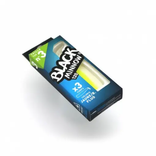 Shad Black Minnow Galben Alb, 12cm, 3buc/plic Fiiish Ofertă limitată