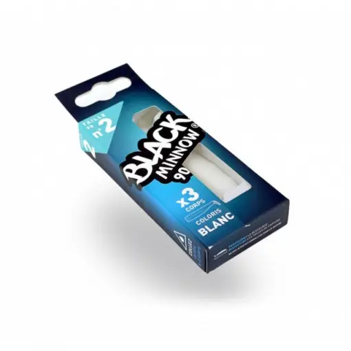 Reducere de preț Shad Black Minnow White, 9cm, 3buc/plic Fiiish