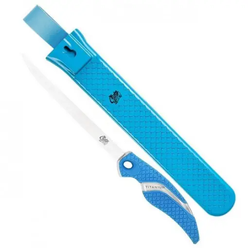 Cutit Cuda pentru filetat Sheath 7 cu teaca, lama 18cm Promoție