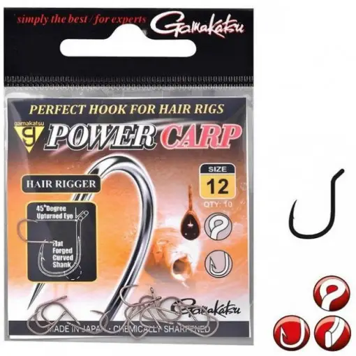 Carlige Gamakatsu Power Carp Hair Rigger, 10buc Promoție