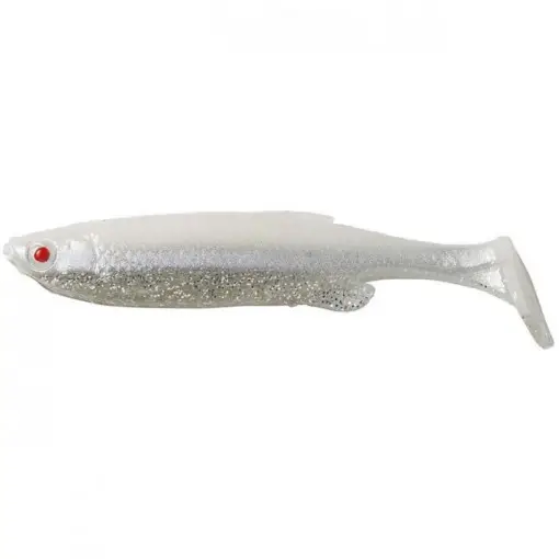 Shad Savage Gear Fat Minnow T-Tail White Silver, 10.5cm, 4buc Popular