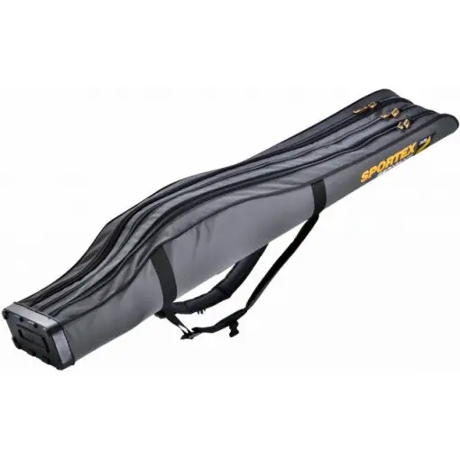 Lichidare de stoc Husa Rigida Sportex Super Safe III Grey, 3 Lansete + 3 Mulinete