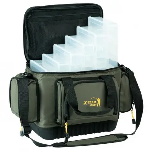 Geanta spinning Jaxon X-Team cu 6 cutii, 47x30x27cm Plată sigură