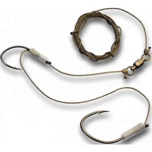 Montura Somn Climax Cult Bait Fish Rig, 2 x Carlig Nr. 7/0 + 9/0, 1.30mm/120kg, 180cm Doar azi