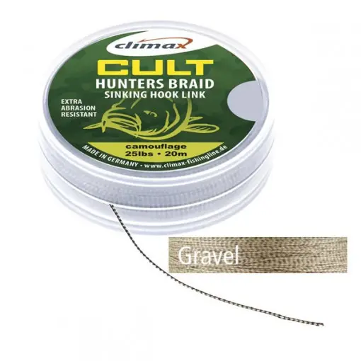 Plată sigură Fir Textil Climax Cult Huntersbraid Sinking Hooklink Gravel, 20m