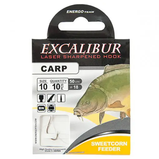 Ofertă Carlige legate Excalibur Sweetcorn Feeder, 10buc