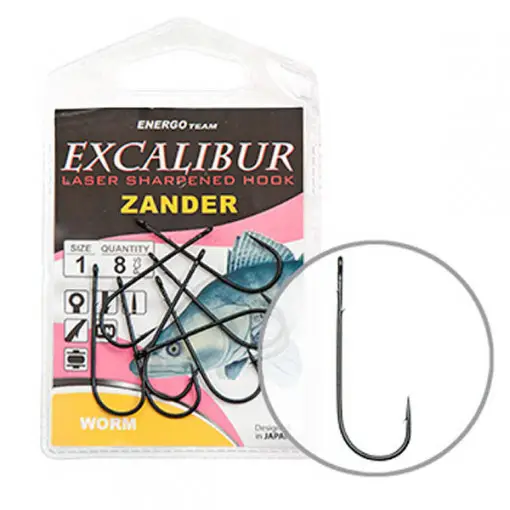 Carlige EnergoTeam Excalibur Zander Worm Preț mic