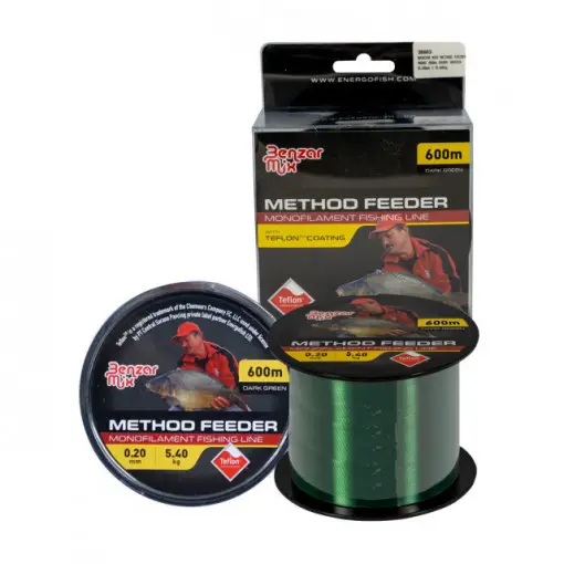 Fir Benzar Method Feeder Teflon Dark Green 600m Preț promoțional