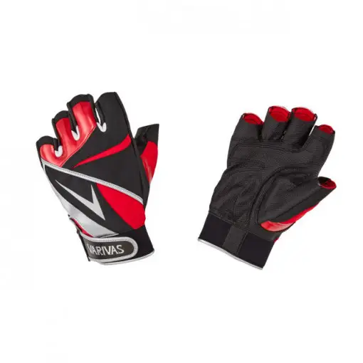 Lichidare de stoc Manusi cu Degete Taiate Varivas Stretch Fit Glove 5, Red
